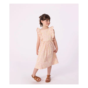 Petit Bateau - Organic Cotton Poplin Polka Dot Dress | Coral