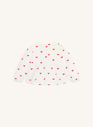 Petit Bateau - Organik Pamuklu Düğümlü Bluz | Ekru