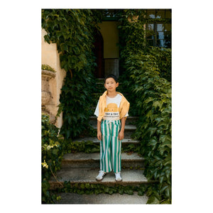 Tinycottons - Green Small Striped Trousers