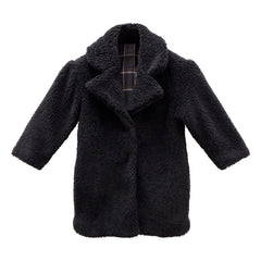 the new society - Freya Organic Cotton Faux Fur Coat | Charcoal Gray