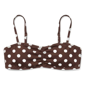 Smallable Woman - Hailee Polka Dot Maillot Top | Brown