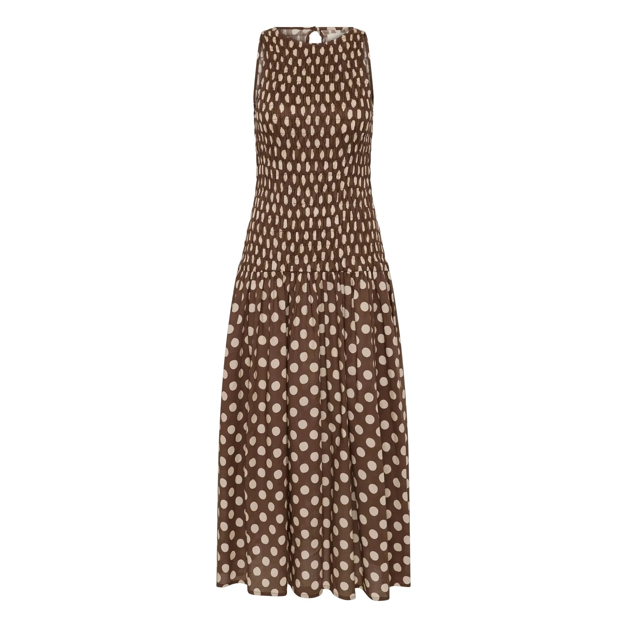Faithfull the Brand - Luisa Polka Dot Cotton Dress | Chocolate