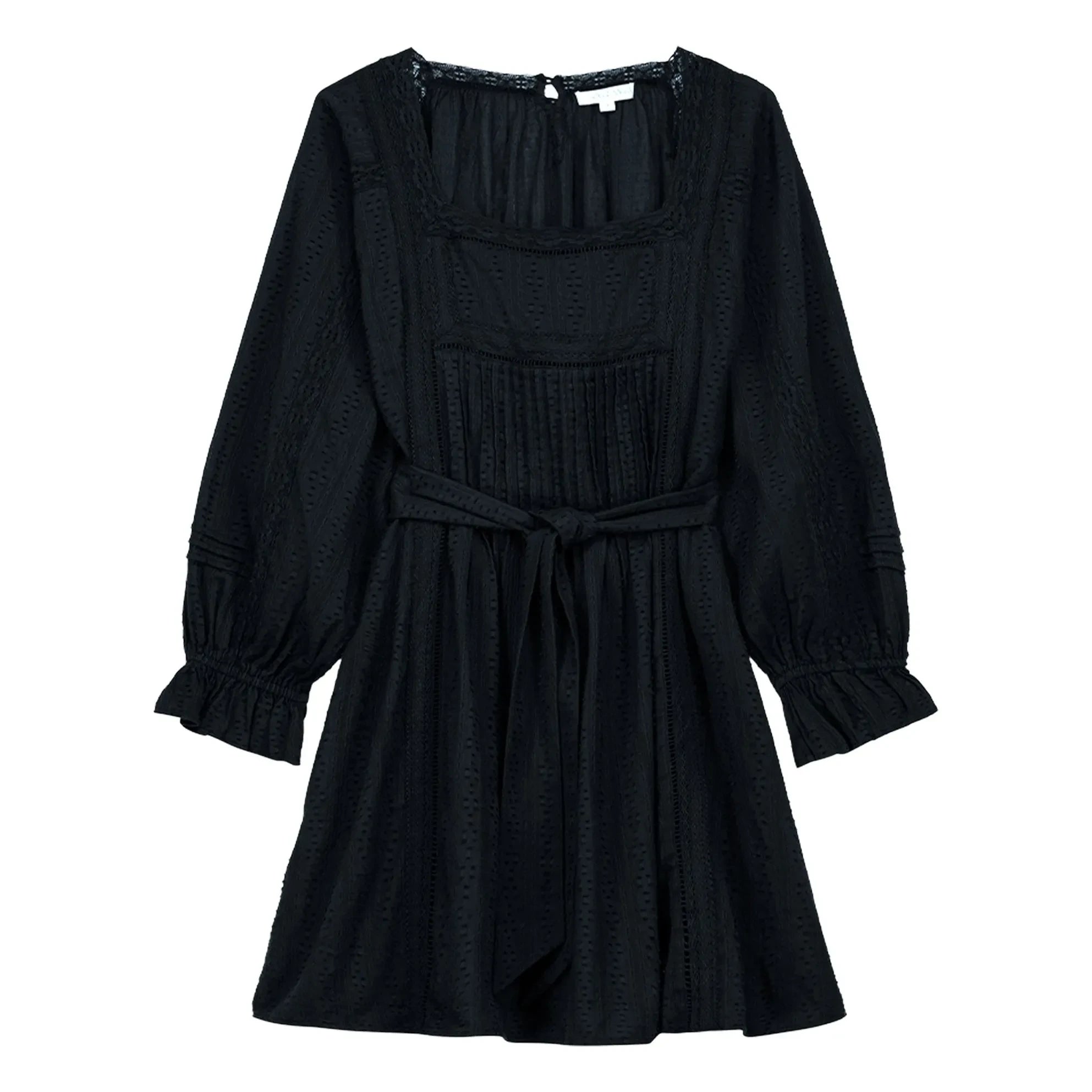 Louise Misha - Lauren organik pamuk elbise - Kadın koleksiyonu | Siyah