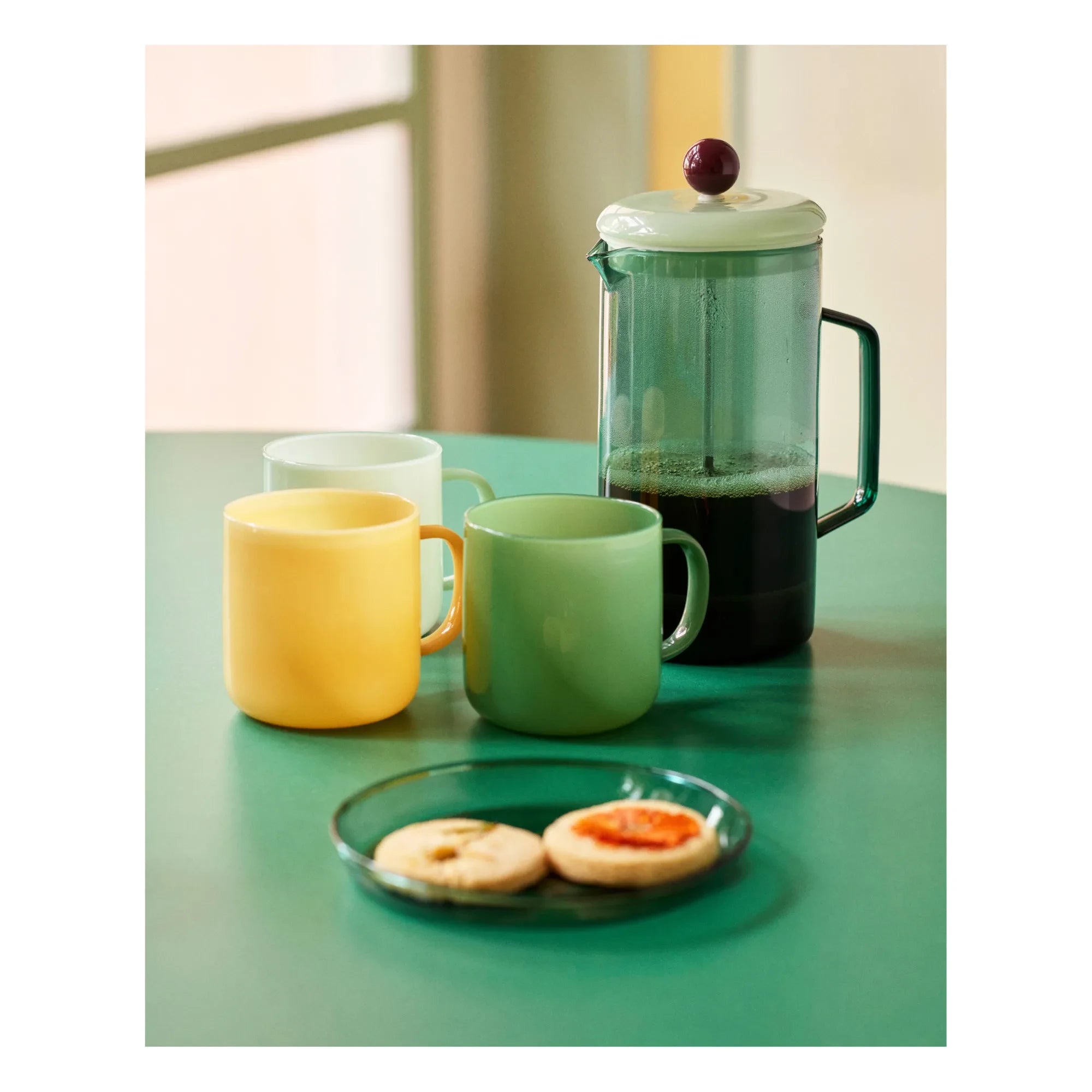 Hay - Blue Glass Coffee Pot