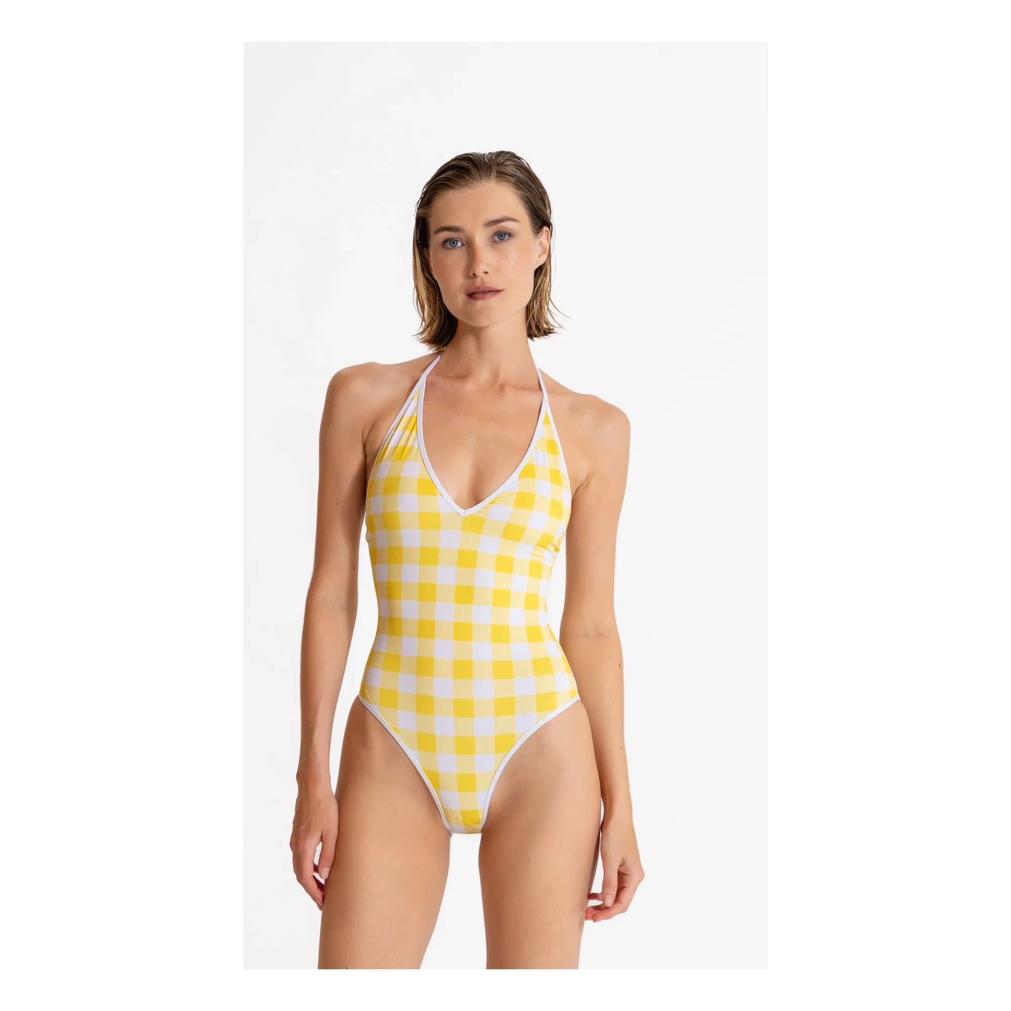 Smallable Woman - Kylie Plaid Swimsuit | Yellow