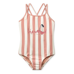 Liewood - Suna Striped Recycled Fiber Swimsuit | Pink