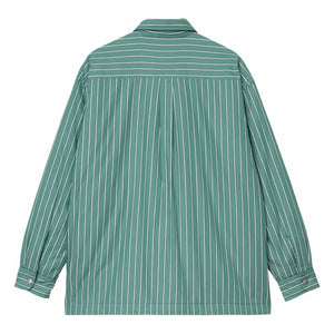 Carhartt WIP - Grimsby Striped Cotton Poplin Overshirt | Green