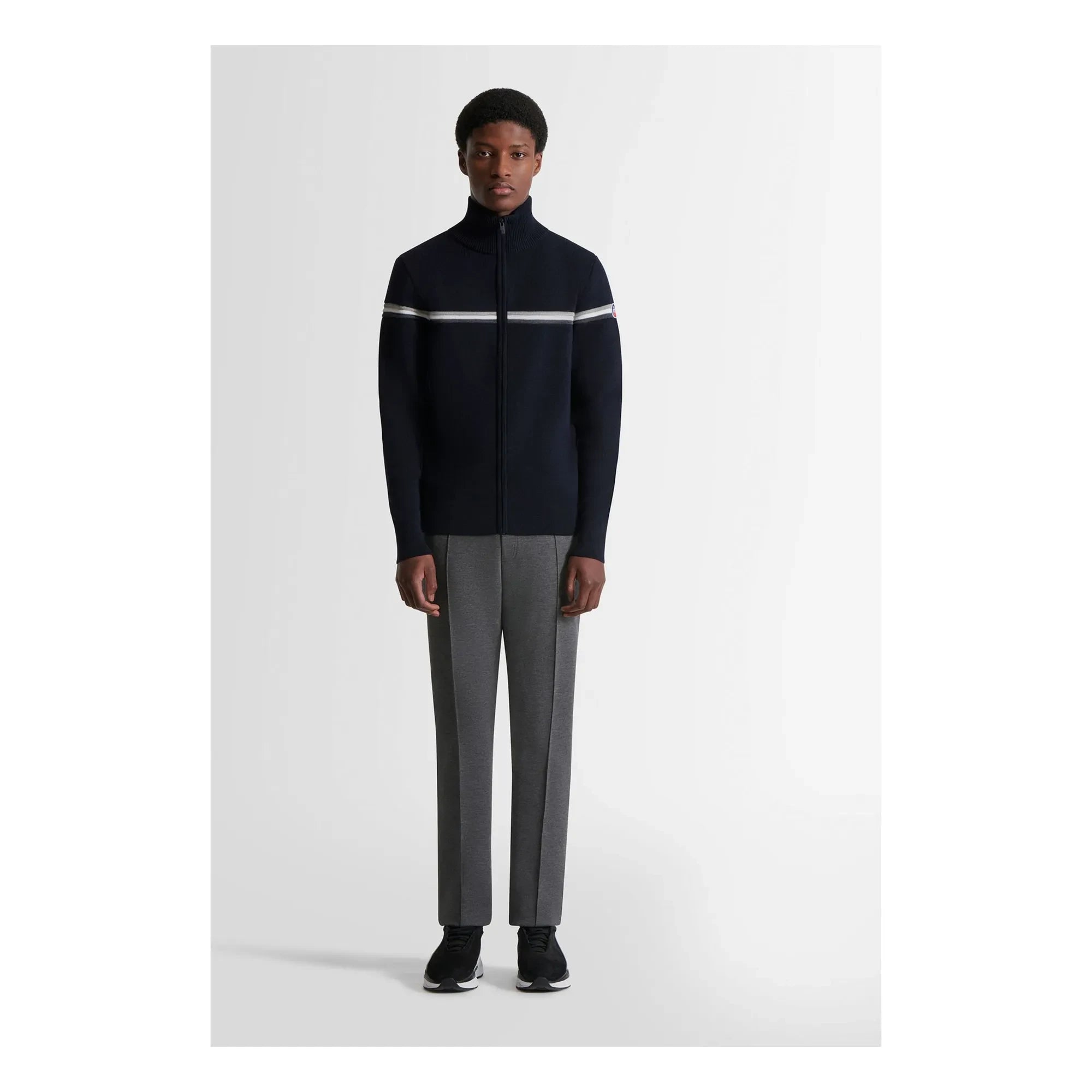 Fusalp - Wengen Fiz II Merino Wool Zip-Up Sweatshirt | Navy Blue