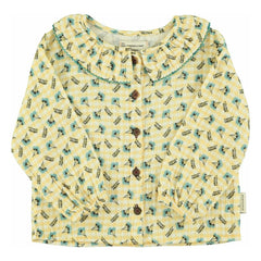 Piupiuchick - Floral Claudine Collar Blouse | Yellow
