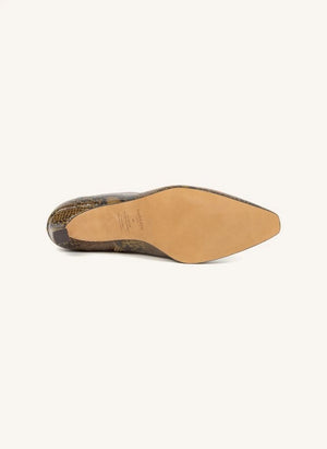 Bobbies - Lauren Python Leather Boots | Khaki