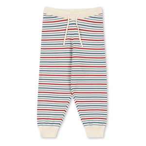 Konges Sløjd - Manis Striped Organic Cotton Knit Pants | Ecru