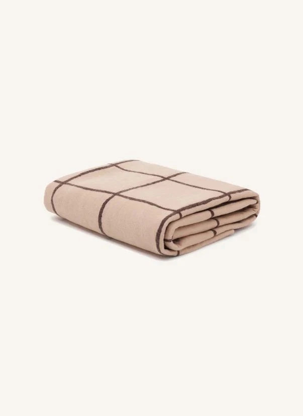 Muskhane - Nuno Checkered Felt Blanket | Powder pink