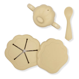 Konges Sløjd - İstiridye Silikon Sofra Takımı 4 Parça | Bej