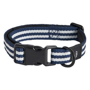 Hay - Striped dog collar | Blue