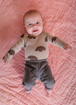 Studio Bohème - Woody Grenades Organic Cotton Bodysuit | Beige