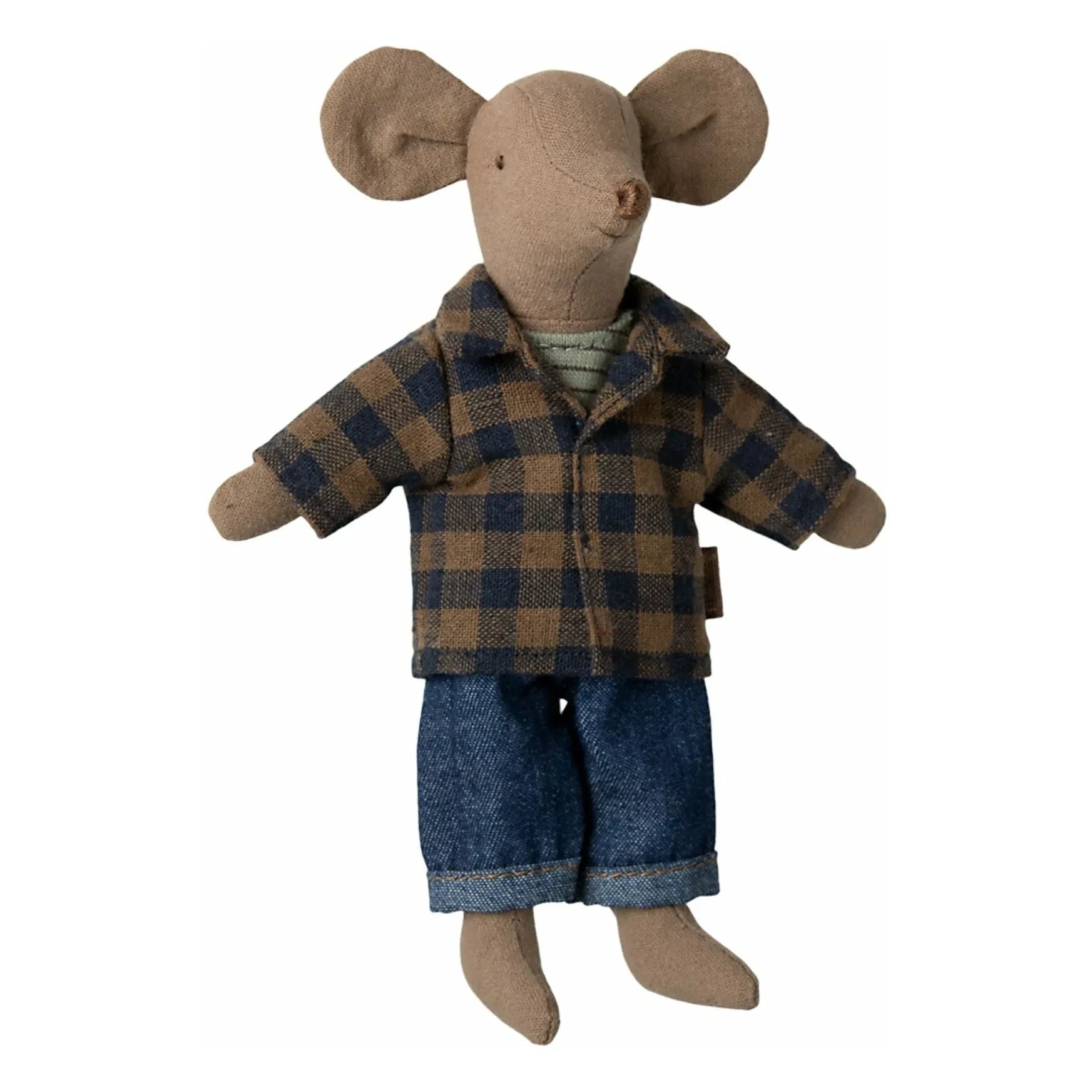 Maileg - Checkered Shirted Father Mouse