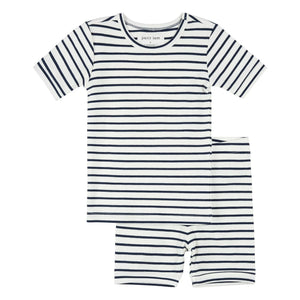 Petit Lem - Organic Cotton & Modal Short Pajamas | Navy Blue