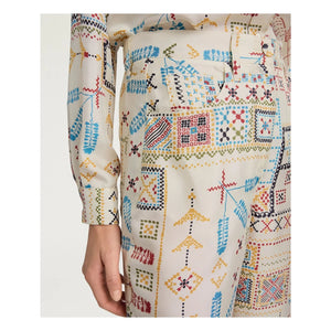 Momoni - Ortiz İpek Pantolon | Krem