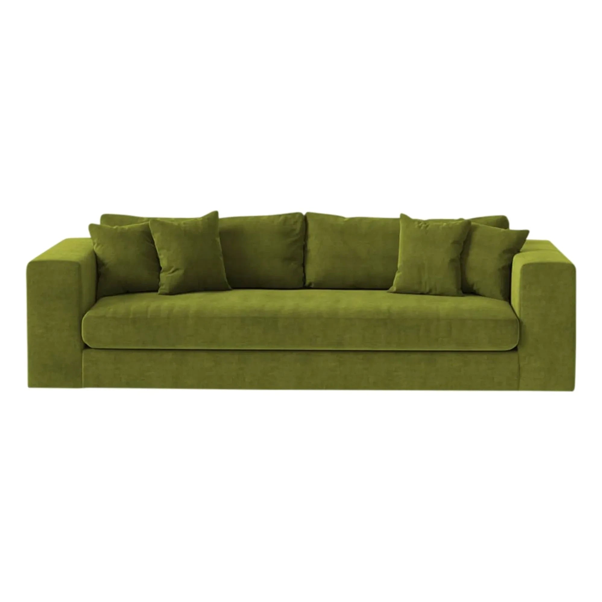 Panac Edition - Bellechasse 3-Seater Sofa in Natural Velvet - 245 cm | Moss Green
