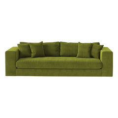 Panac Edition - Bellechasse 3-Seater Sofa in Natural Velvet - 245 cm | Moss Green
