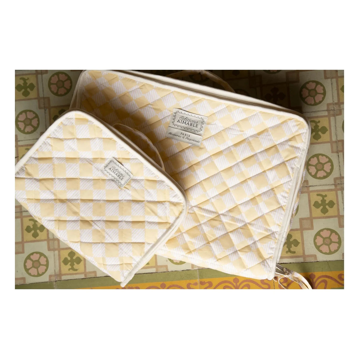 Editions Aimable - Vadim fabric suitcase | Harlequin Poplin