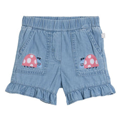 Stella McCartney Kids - Denim Shorts with Ladybirds Organic Cotton | Blue