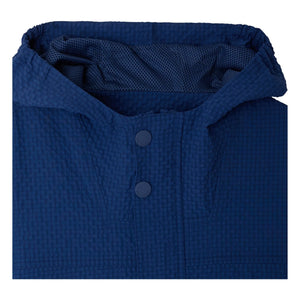 Bonpoint - Lenny Herringbone Seersucker Hooded Jacket Recycled Fiber | Indigo Blue
