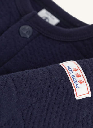 Petit Bateau - Organic Cotton Cardigan | midnight blue