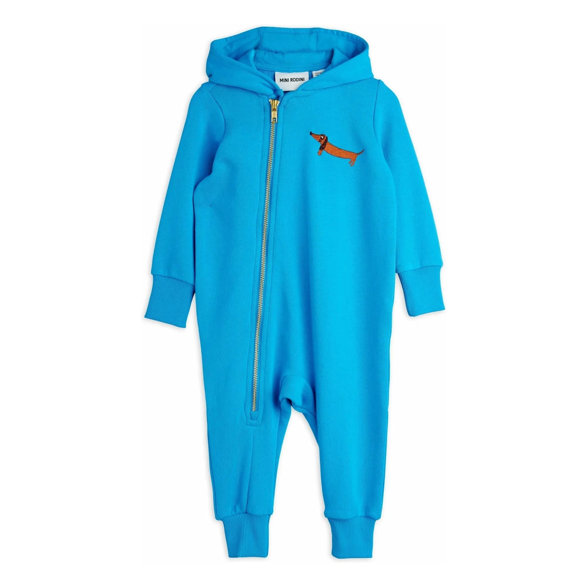 Mini Rodini - Tinker dog organic cotton overalls | Blue