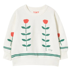 Tinycottons - Organic Cotton Flower Sweatshirt | White