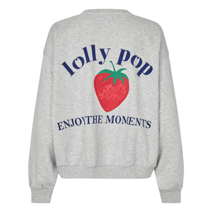 Lollys Laundry - Sydney Sweat Strawberry Cotton | Gray