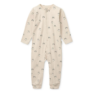 Liewood - Pijama Birk Pandalar Organik Pamuk | Bej