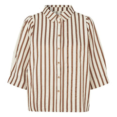 Lollys Laundry - Bono Cotton Shirt | Mocha