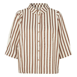 Lollys Laundry - Bono Cotton Shirt | Mocha