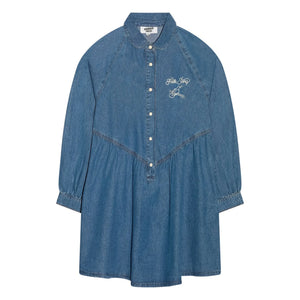 Hundred Pieces - Shirley Embroidered Denim Dress | Denim Blue