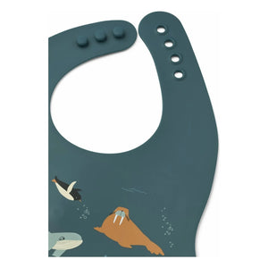 Liewood - Ember Silicone Bibs - Set of 2 | Arctic Sea/Ocean View
