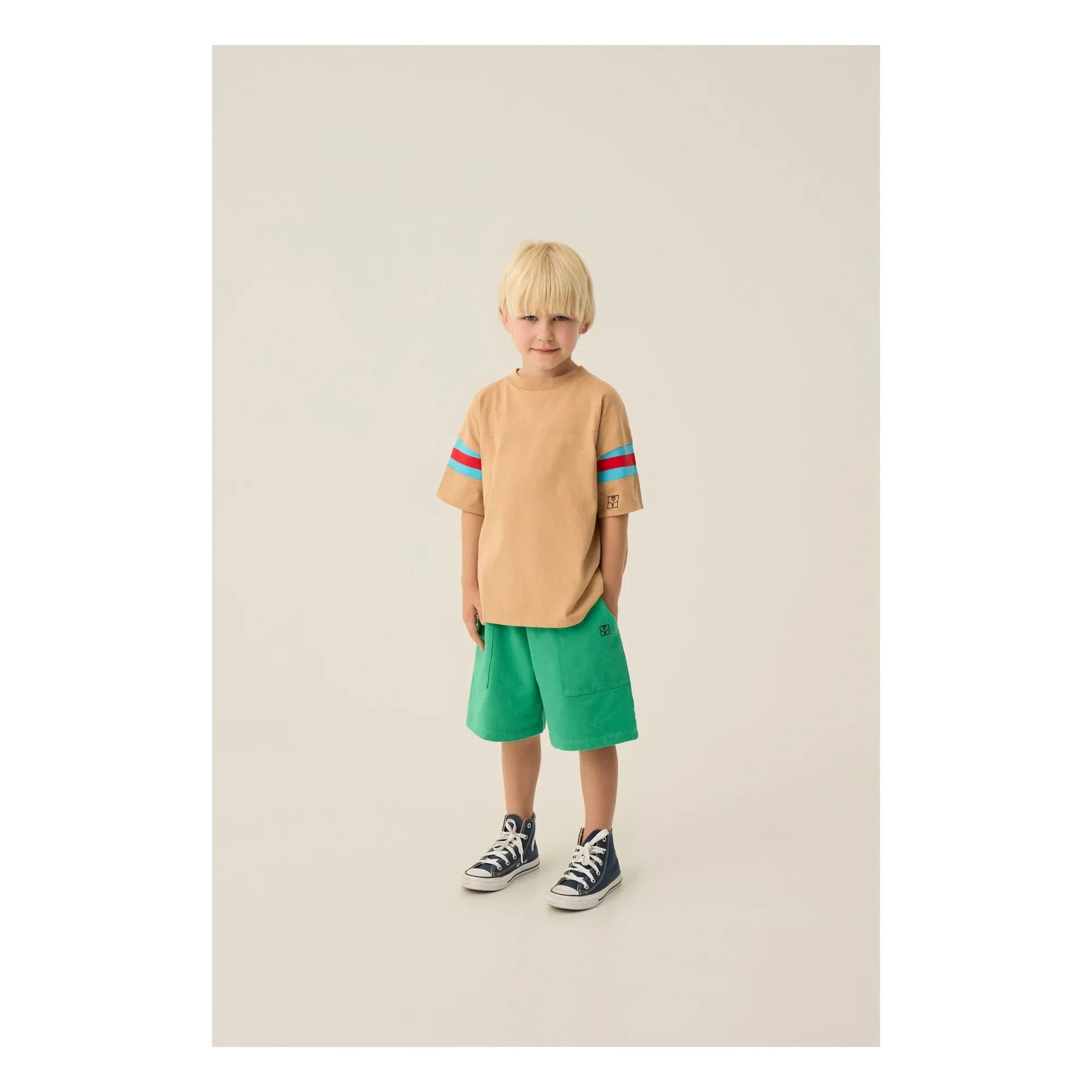 The Campamento - Contrast Striped T-Shirt | Camel