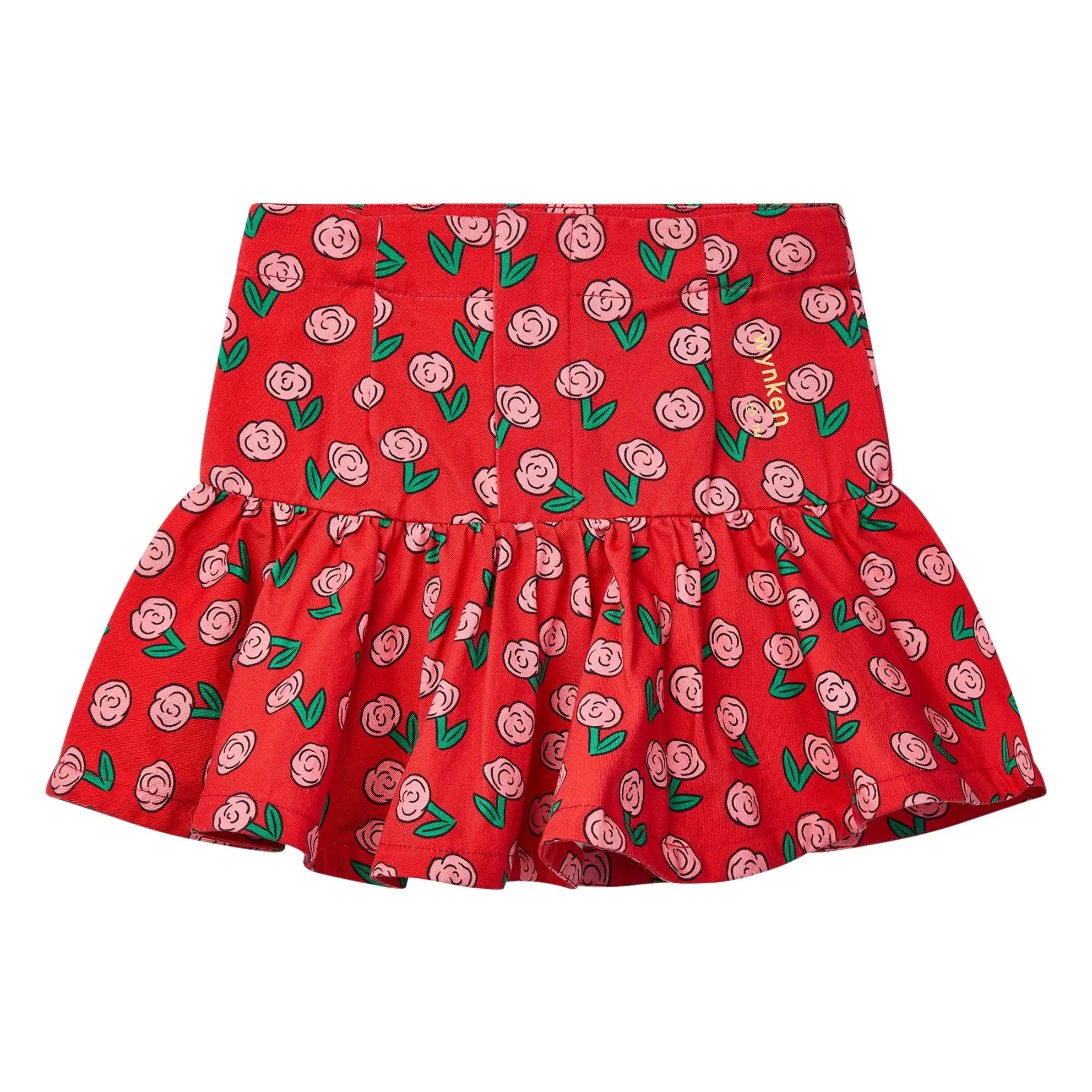 Wynken - Cloud Denim Skirt | Red