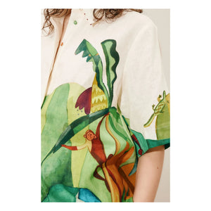 Alémais - Linen Mokshini Shirt | Green