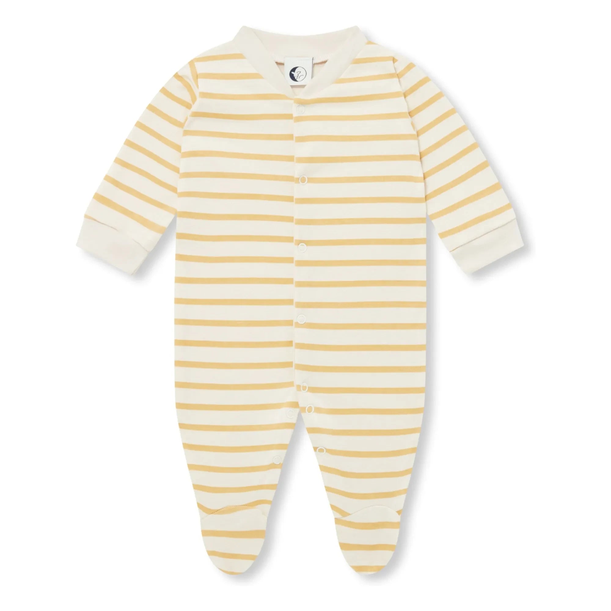 Sleepy Doe - Footed Organic Cotton Striped Pajamas | Yellow