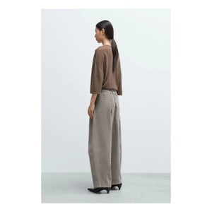 Cordera - Wide Velvet Pants | Gray