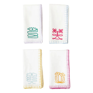 Tarta Gelatina - Embroidered Napkins - Set of 4