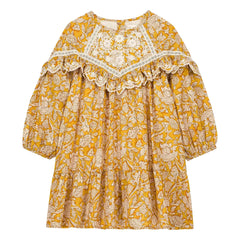 Louise Misha - Orana Fleurie Organic Cotton Dress | Honey