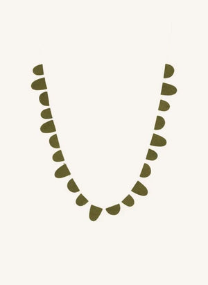Muskhane - Felt Pennant Garland | Dark Green