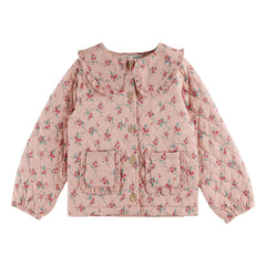 Emile et Ida - Floral Pattern Quilted Jacket | Pink