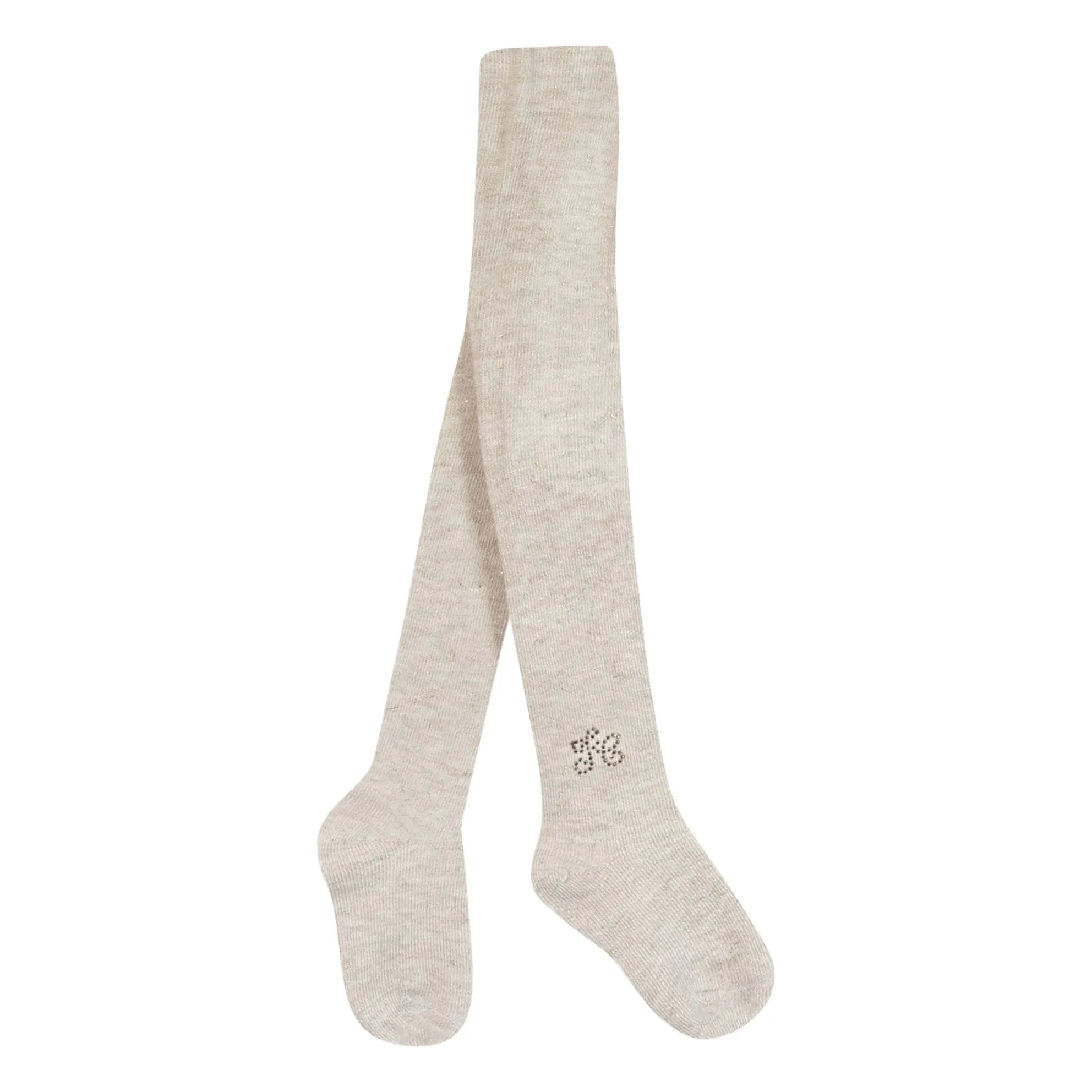 Tartine et Chocolat - Lurex tights | Heather white