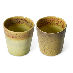 HKliving - Van Gogh Sunflower Ceramic Coffee Cups | Mustard