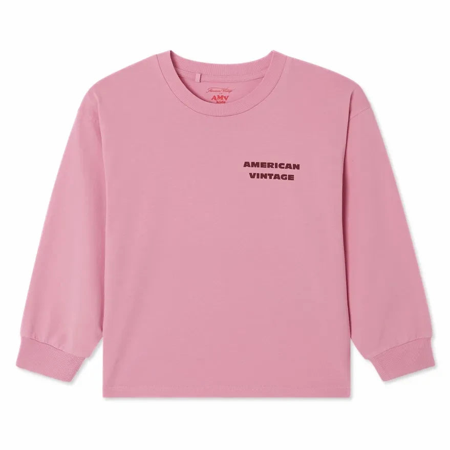 American Vintage - Fizvalley Kids Crew Neck T-Shirt | Pink