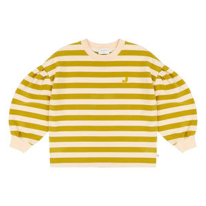 Jenest - Millie striped organic cotton sweatshirt | Mustard