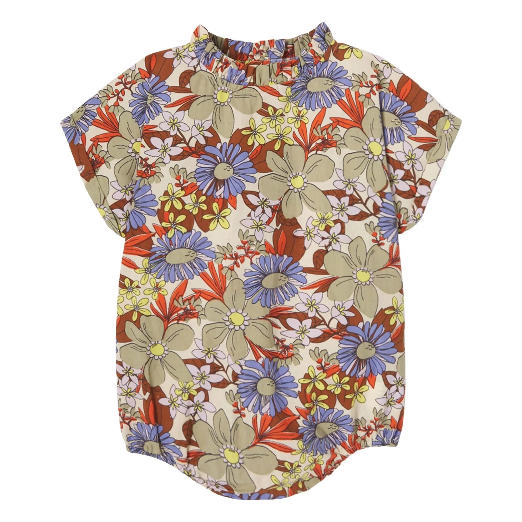 Apaches - Kalak Flower Pattern Romper | Green